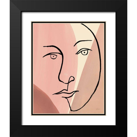 Ink Women IV Colorblock Black Modern Wood Framed Art Print with Double Matting by Schlabach, Sue