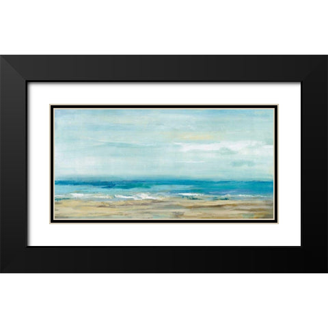 Sea Coast Black Modern Wood Framed Art Print with Double Matting by Vassileva, Silvia