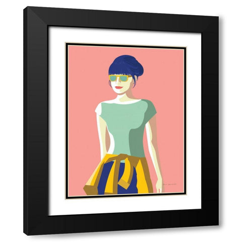 Summer Girl IV Black Modern Wood Framed Art Print with Double Matting by Escalante, Omar