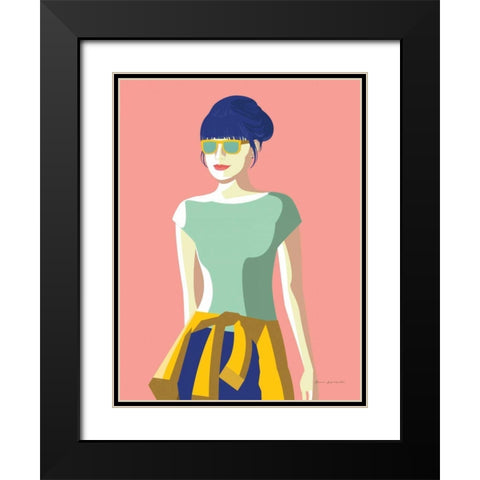 Summer Girl IV Black Modern Wood Framed Art Print with Double Matting by Escalante, Omar