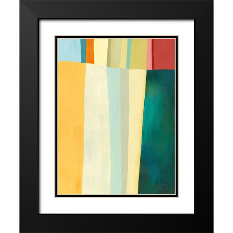 Twelve Bar III Black Modern Wood Framed Art Print with Double Matting by Davies, Jane