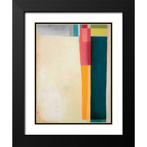 Stitched Together II Black Modern Wood Framed Art Print with Double Matting by Davies, Jane