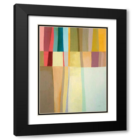 Stitched Together III Black Modern Wood Framed Art Print with Double Matting by Davies, Jane