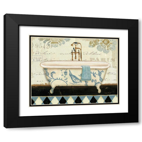 Marche de Fleurs Bath II Black Modern Wood Framed Art Print with Double Matting by Audit, Lisa