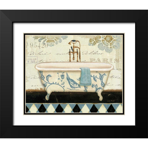 Marche de Fleurs Bath II Black Modern Wood Framed Art Print with Double Matting by Audit, Lisa