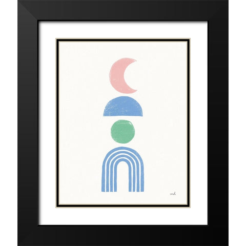 Minimalist Boho II Pastel Black Modern Wood Framed Art Print with Double Matting by Hershey, Moira
