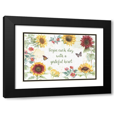 Sunflower Splendor I Black Modern Wood Framed Art Print with Double Matting by Grove, Beth