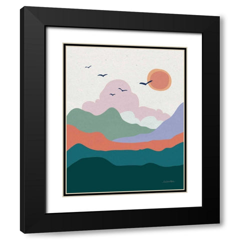 Hills and Valleys II Black Modern Wood Framed Art Print with Double Matting by Miller, Sara Zieve