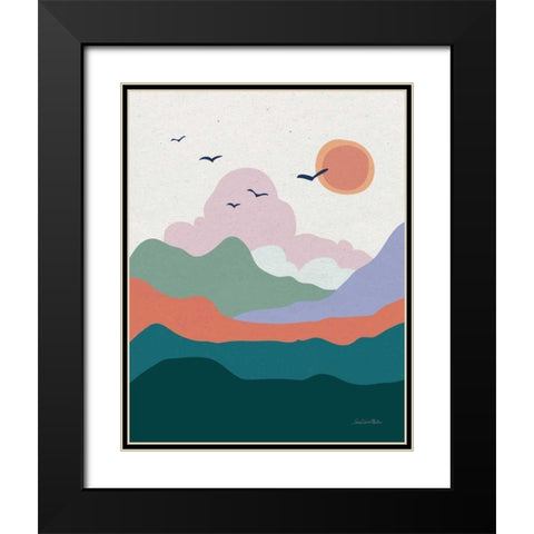 Hills and Valleys II Black Modern Wood Framed Art Print with Double Matting by Miller, Sara Zieve