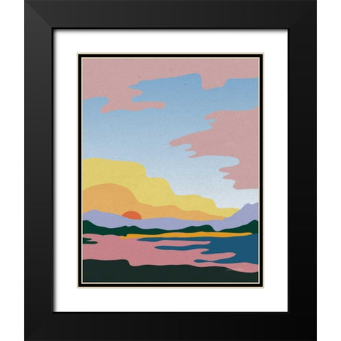 Hills and Valleys III Black Modern Wood Framed Art Print with Double Matting by Miller, Sara Zieve