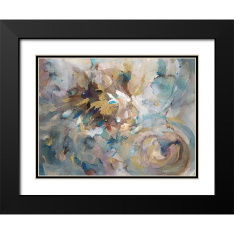 Gale Black Modern Wood Framed Art Print with Double Matting by Nai, Danhui