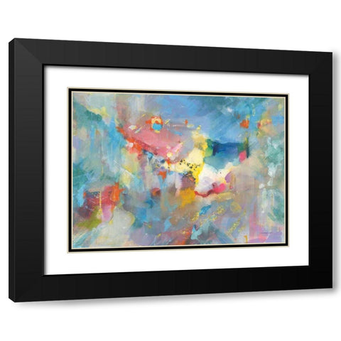 Quasar Black Modern Wood Framed Art Print with Double Matting by Nai, Danhui