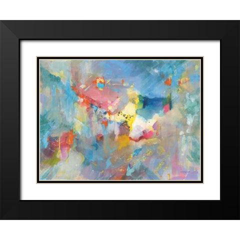 Quasar Black Modern Wood Framed Art Print with Double Matting by Nai, Danhui