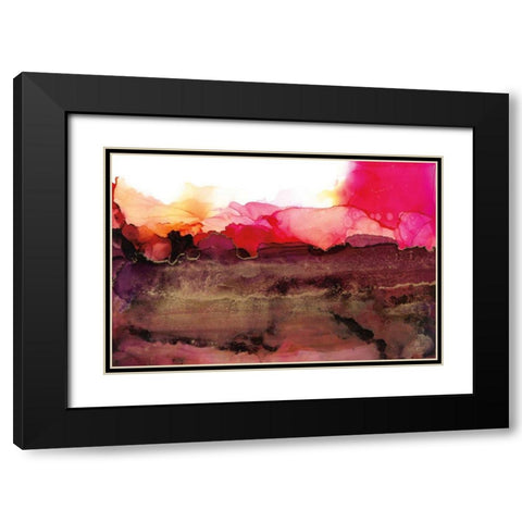 Sandstone Black Modern Wood Framed Art Print with Double Matting by Paschke, Chris