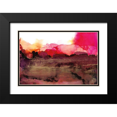 Sandstone Black Modern Wood Framed Art Print with Double Matting by Paschke, Chris