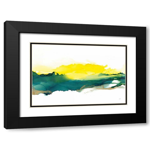 Sunrise Black Modern Wood Framed Art Print with Double Matting by Paschke, Chris