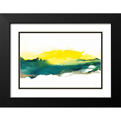 Sunrise Black Modern Wood Framed Art Print with Double Matting by Paschke, Chris