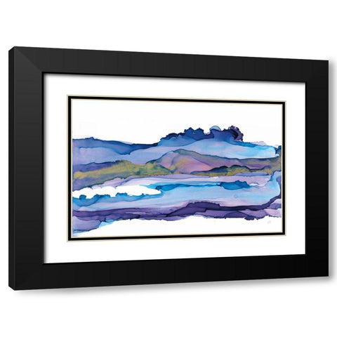Coastal Ink II Black Modern Wood Framed Art Print with Double Matting by Paschke, Chris