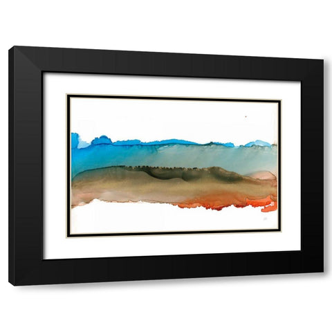Coastal Ink VIII Black Modern Wood Framed Art Print with Double Matting by Paschke, Chris