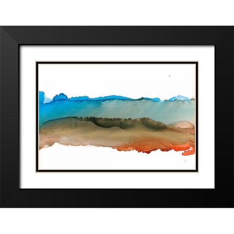 Coastal Ink VIII Black Modern Wood Framed Art Print with Double Matting by Paschke, Chris