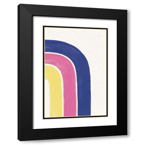 Rainbow Blush I Black Modern Wood Framed Art Print with Double Matting by York, Leah