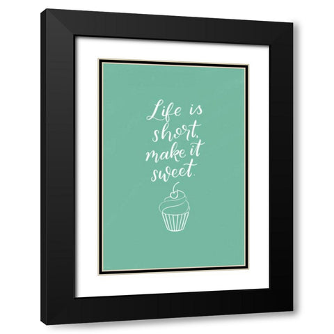 Kitchen Words I Black Modern Wood Framed Art Print with Double Matting by Thorns, Becky