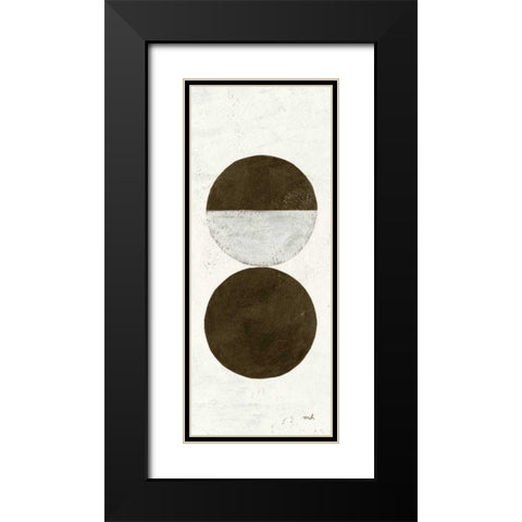 Orbs I Panel Black Modern Wood Framed Art Print with Double Matting by Hershey, Moira