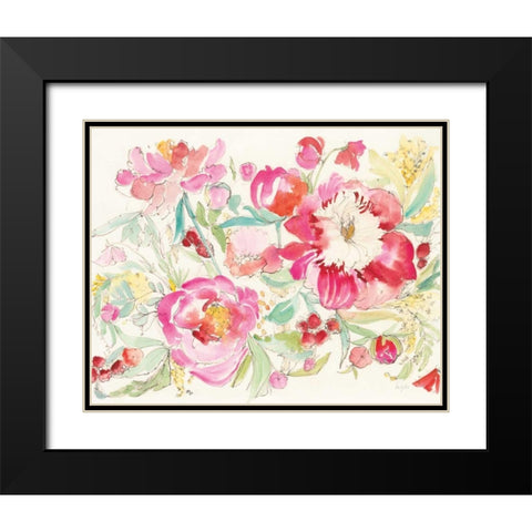 Raspberry Picking Black Modern Wood Framed Art Print with Double Matting by Rice, Kristy
