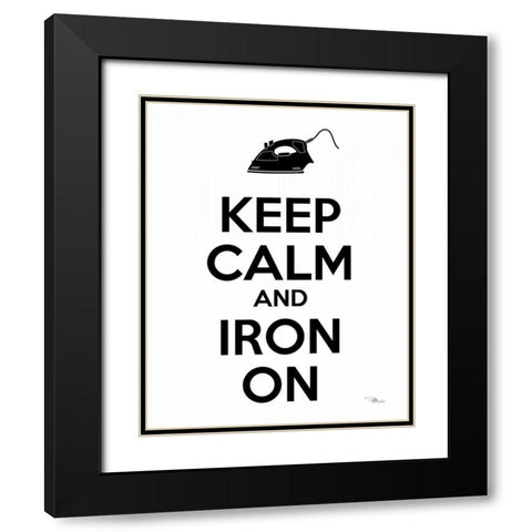 Laundry On II BW Black Modern Wood Framed Art Print with Double Matting by Pela Studio