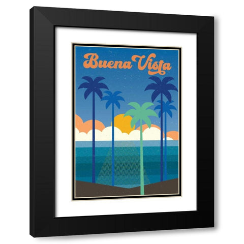 Buena Vista Black Modern Wood Framed Art Print with Double Matting by Wild Apple Portfolio