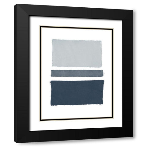 Painted Weaving V Dark Black Modern Wood Framed Art Print with Double Matting by Rhue, Piper