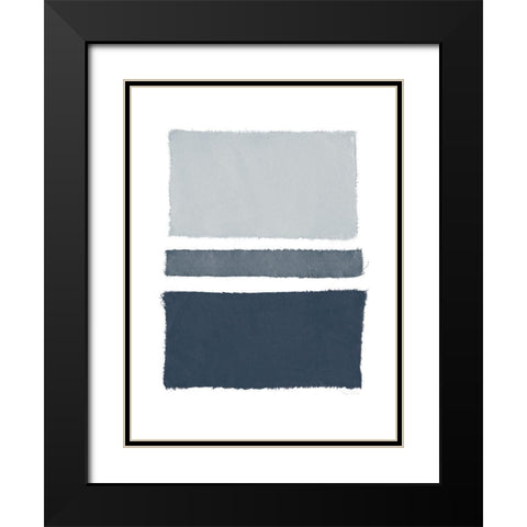 Painted Weaving V Dark Black Modern Wood Framed Art Print with Double Matting by Rhue, Piper