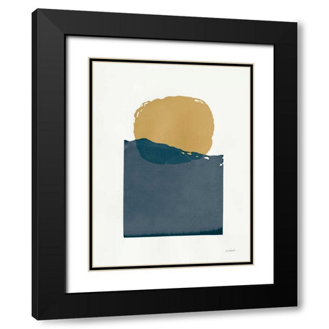 Buoyant Dark Black Modern Wood Framed Art Print with Double Matting by Schick, Mike