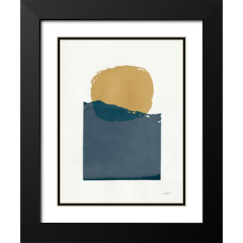 Buoyant Dark Black Modern Wood Framed Art Print with Double Matting by Schick, Mike