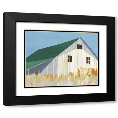 Wheat Fields Green Crop Black Modern Wood Framed Art Print with Double Matting by Tillmon, Avery