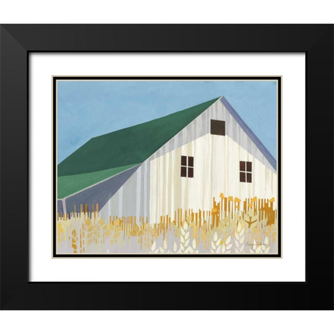Wheat Fields Green Crop Black Modern Wood Framed Art Print with Double Matting by Tillmon, Avery