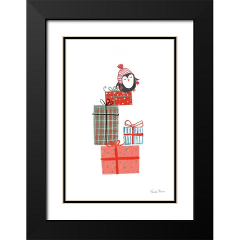 North Pole Pals II Black Modern Wood Framed Art Print with Double Matting by Zaman, Farida