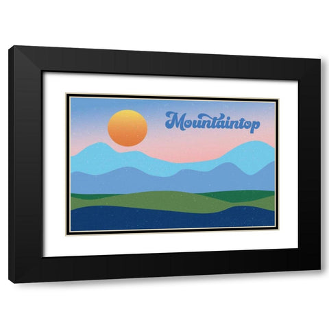 Mountaintop Black Modern Wood Framed Art Print with Double Matting by Wild Apple Portfolio
