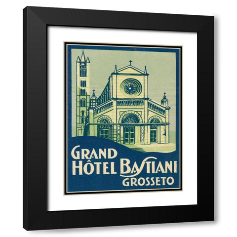 Travel Poster III Black Modern Wood Framed Art Print with Double Matting by Wild Apple Portfolio