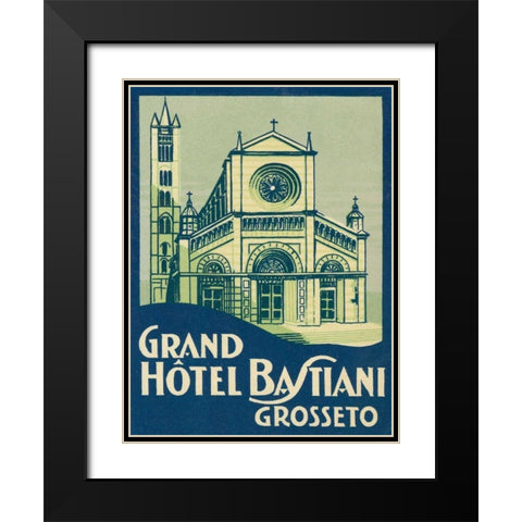 Travel Poster III Black Modern Wood Framed Art Print with Double Matting by Wild Apple Portfolio