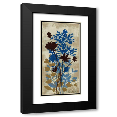 Spring Bouquet I on Tan Black Modern Wood Framed Art Print with Double Matting by Vassileva, Silvia