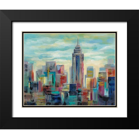Colorful Day in Manhattan Black Modern Wood Framed Art Print with Double Matting by Vassileva, Silvia