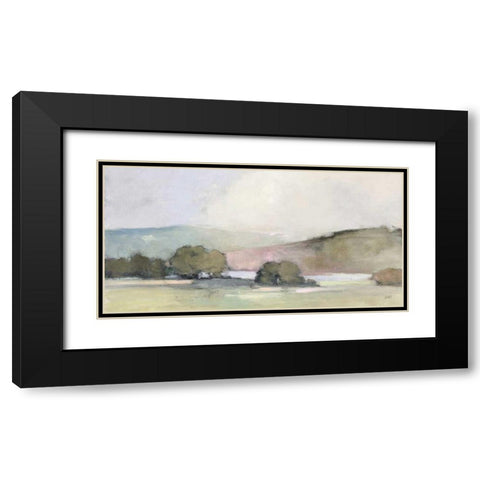 Distant Lake Neutral Crop Black Modern Wood Framed Art Print with Double Matting by Purinton, Julia