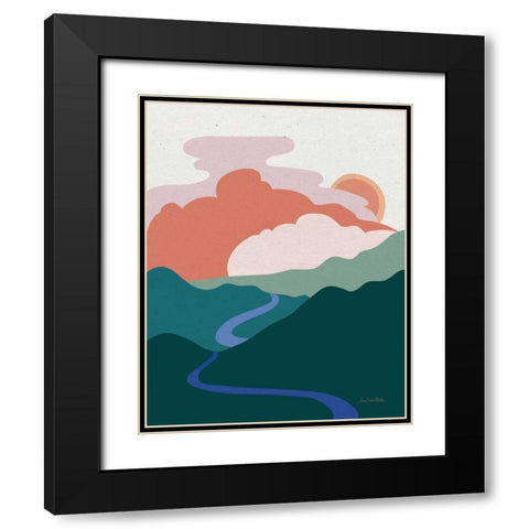 Hills and Valleys I Light Black Modern Wood Framed Art Print with Double Matting by Miller, Sara Zieve
