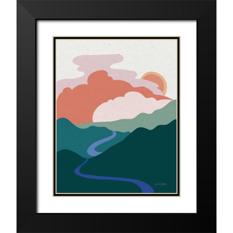 Hills and Valleys I Light Black Modern Wood Framed Art Print with Double Matting by Miller, Sara Zieve