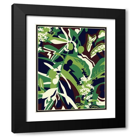 Olive Buds Brown Black Modern Wood Framed Art Print with Double Matting by Gallagher, Megan