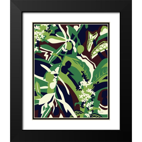 Olive Buds Brown Black Modern Wood Framed Art Print with Double Matting by Gallagher, Megan