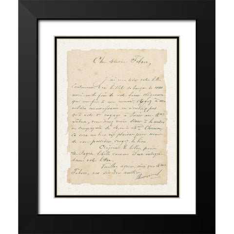 French Letter I Black Modern Wood Framed Art Print with Double Matting by Wild Apple Portfolio