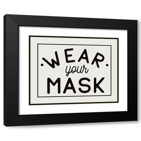 Bathroom Rules III Black Modern Wood Framed Art Print with Double Matting by Wild Apple Portfolio