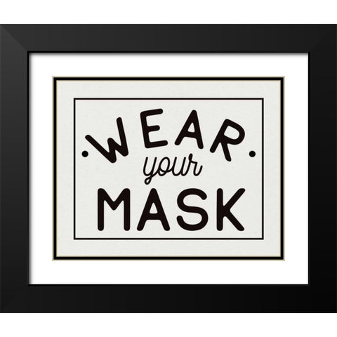 Bathroom Rules III Black Modern Wood Framed Art Print with Double Matting by Wild Apple Portfolio